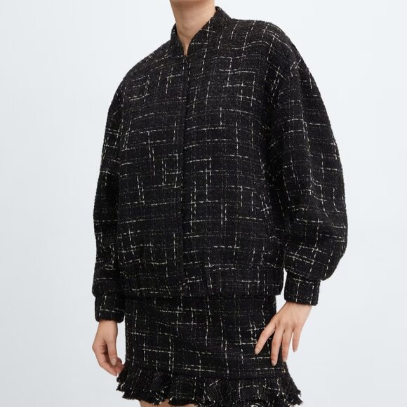 Tweed bomber jacket Mango Brand - Picture 14 of 14